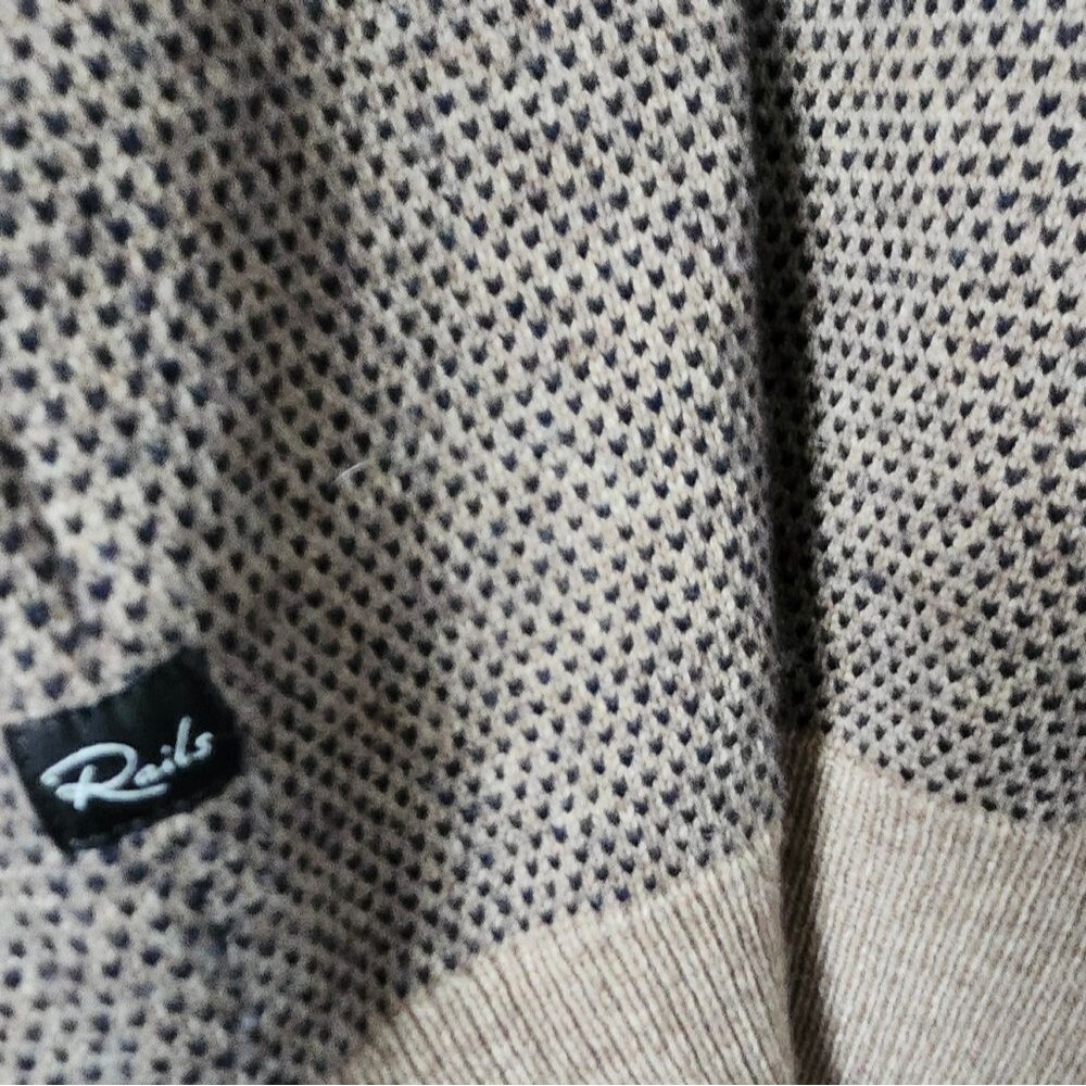 Rails Navy And Flax Tan Rune Wool Blend Sweater. … - image 6